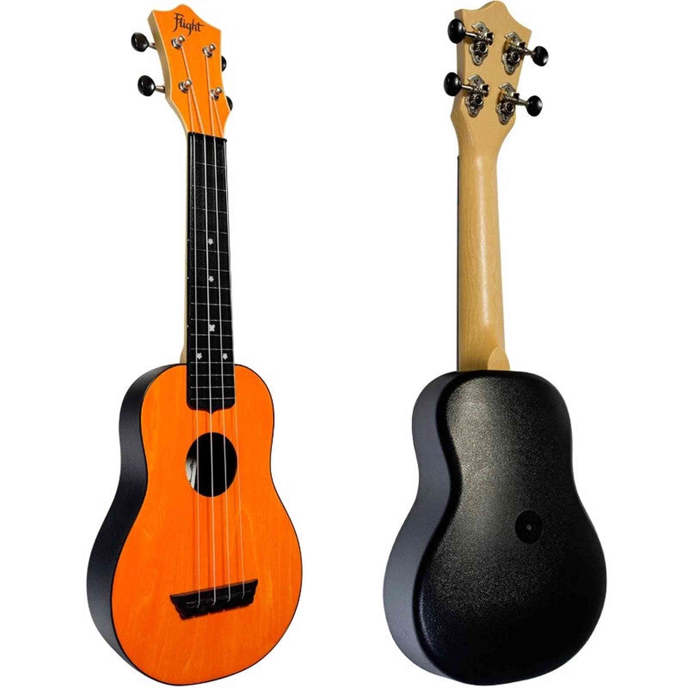 Flight TUS-35 OR Soprano Ukulele Oranje met Linden Top, ABS Body en Aquila Snaren
