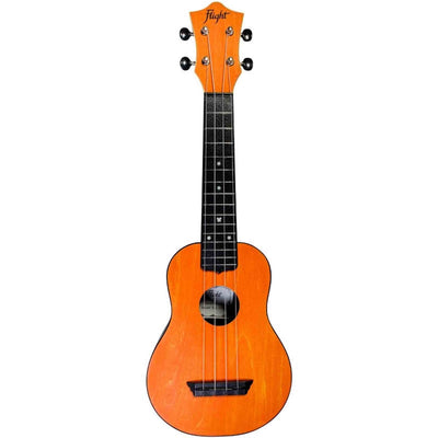Flight TUS-35 OR Soprano Ukulele Oranje met Linden Top, ABS Body en Aquila Snaren