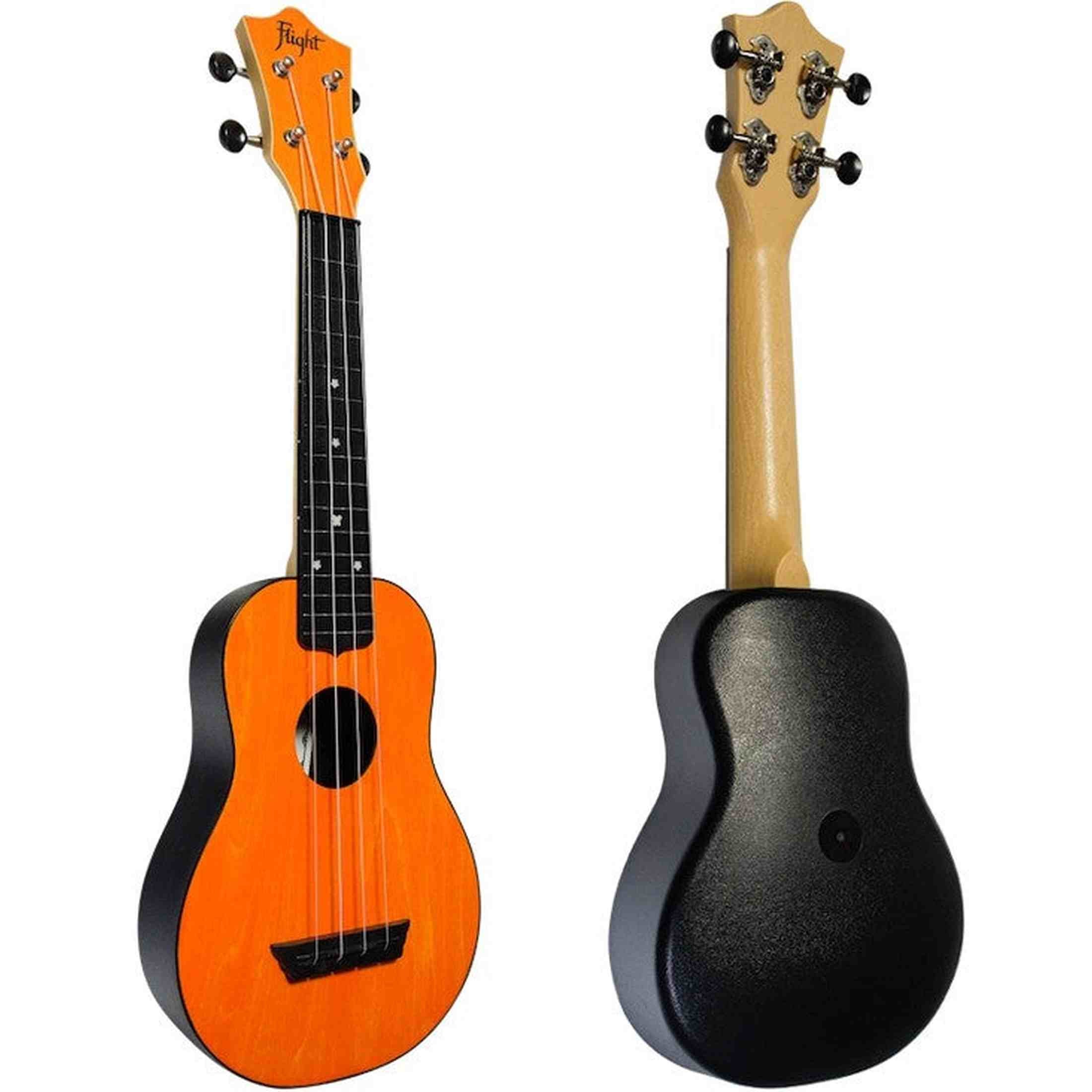 Flight TUS-35 OR Soprano Ukulele Oranje met Linden Top, ABS Body en Aquila Snaren
