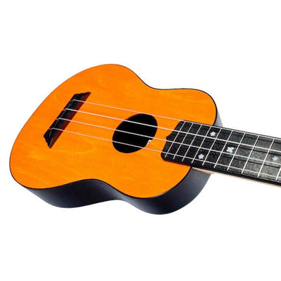 Flight TUS-35 OR Soprano Ukulele Oranje met Linden Top, ABS Body en Aquila Snaren