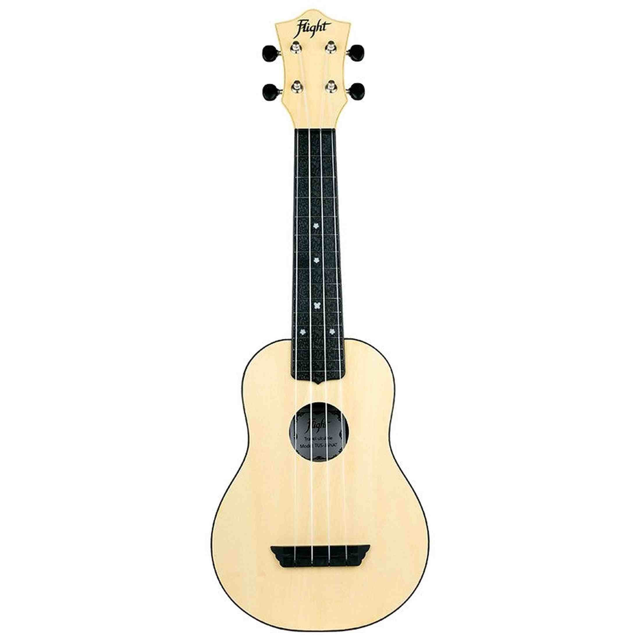 Flight TUS-35 NAT Soprano Ukulele Natural met Linden Top, ABS Body en Aquila Snaren
