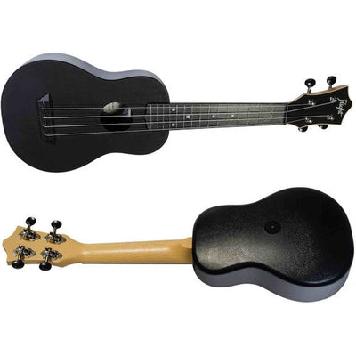 Flight TUS-35 BK Soprano Ukulele Zwart met Linden Top, ABS Body en Aquila Snaren