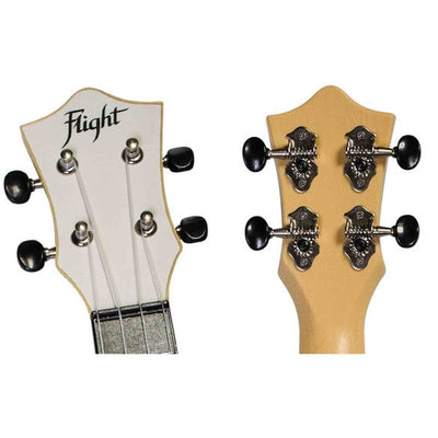 Flight TUS-35 WH Soprano Ukulele Wit met Linden Top, ABS Body en Aquila Snaren