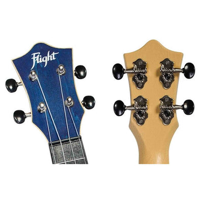 Flight TUS-35 DB Soprano Ukulele Donkerblauw met Linden Top, ABS Body en Aquila Snaren
