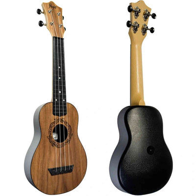 Flight TUS-50 Soprano Ukulele Walnut met Gelamineerde Walnut Top, ABS Body en Aquila Snaren