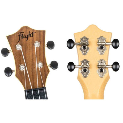 Flight TUS-50 Soprano Ukulele Walnut met Gelamineerde Walnut Top, ABS Body en Aquila Snaren