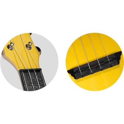 Flight TUS-35 YW Soprano Ukulele Geel met Linden Top, ABS Body en Aquila Snaren