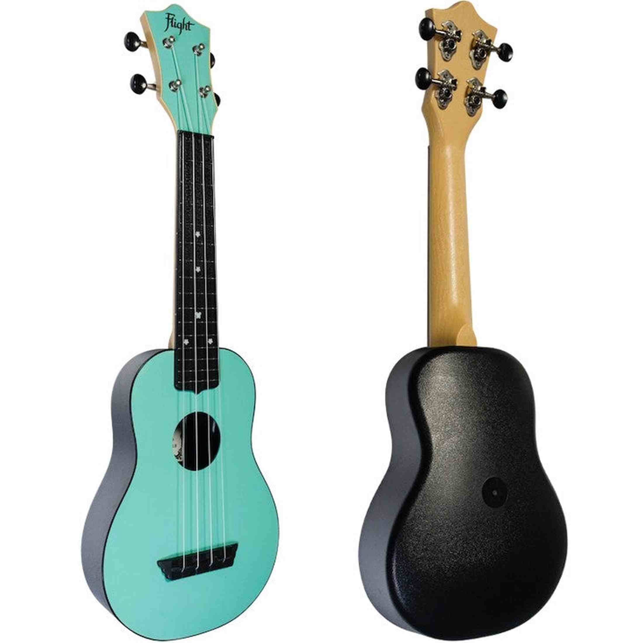 Flight TUS-35 LB Soprano Ukulele Lichtblauw met Linden Top, ABS Body en Aquila Snaren