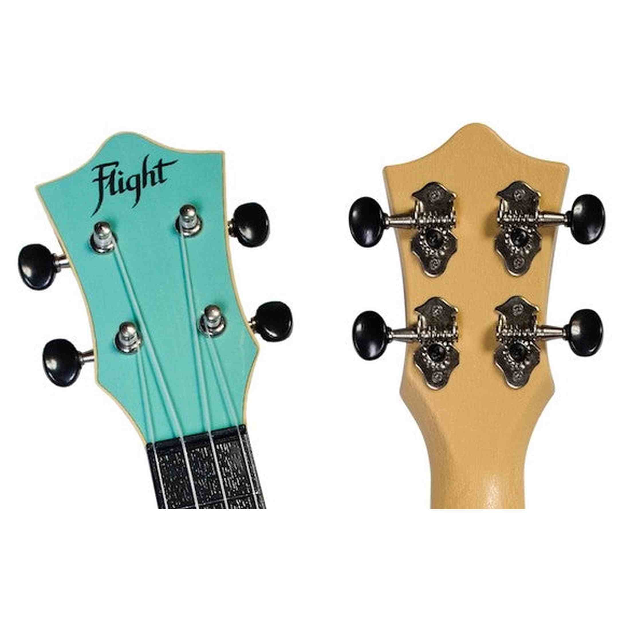 Flight TUS-35 LB Soprano Ukulele Lichtblauw met Linden Top, ABS Body en Aquila Snaren