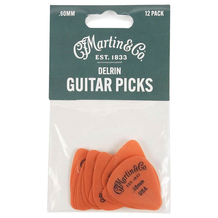Martin & Co 18A0153 Delrin gitaar plectrums 0.60mm oranje 12 pack