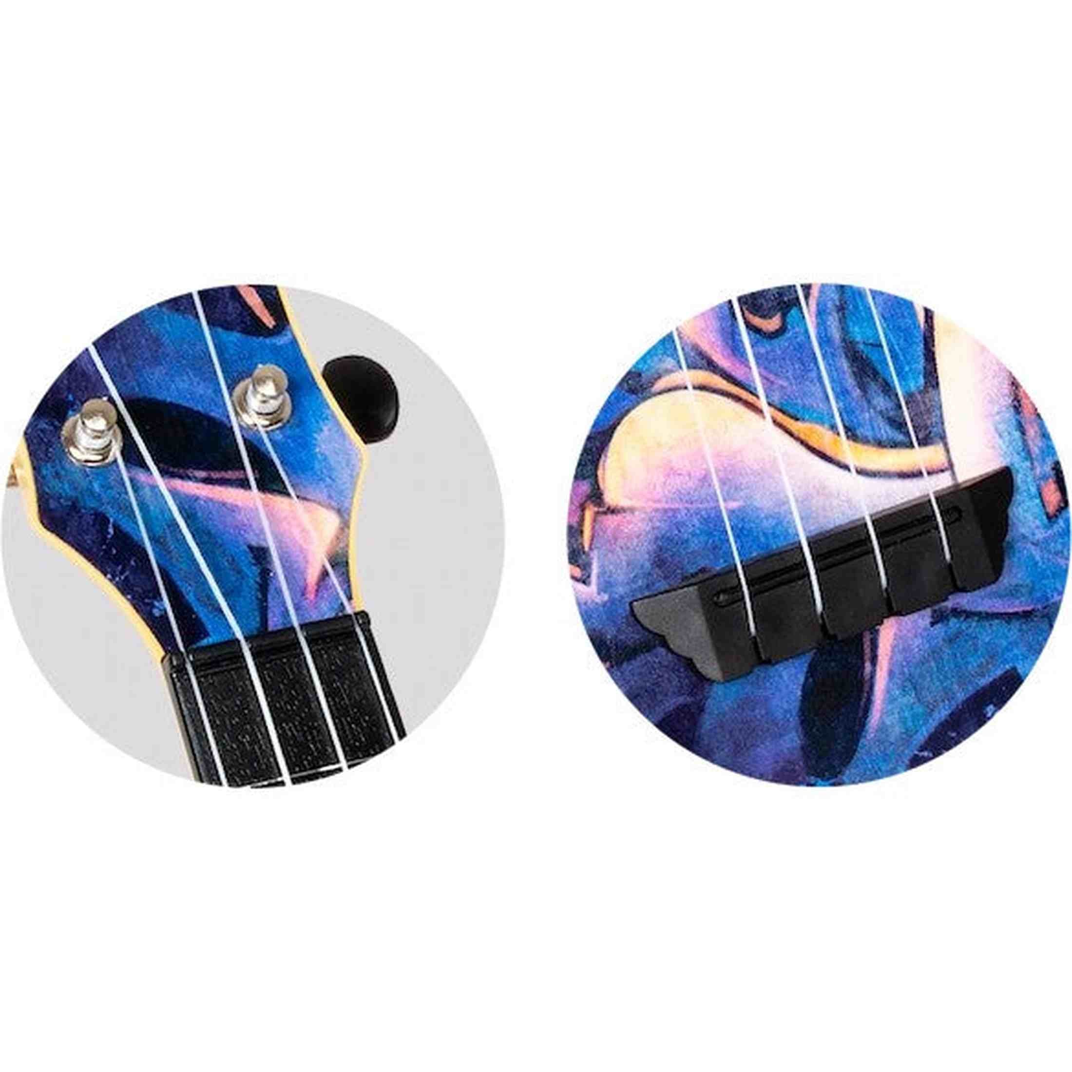 Flight TUS-40 GRAFFITI Soprano Ukulele met Linden Top, ABS Body en Aquila Snaren