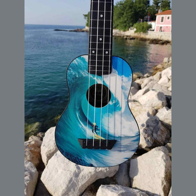 Flight TUS-25 SURF Soprano Ukulele met Linden Top, ABS Body en Aquila Snaren