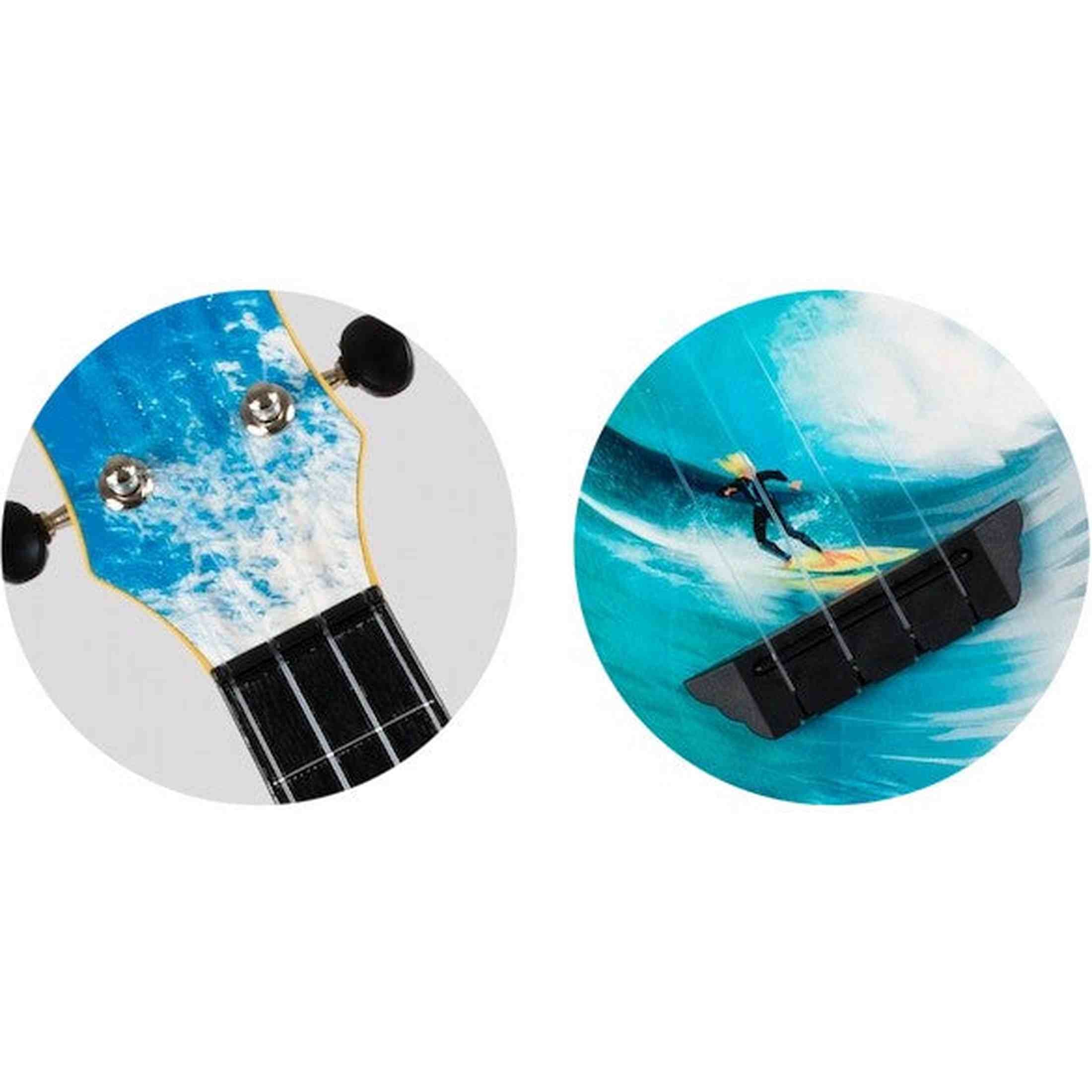Flight TUS-25 SURF Soprano Ukulele met Linden Top, ABS Body en Aquila Snaren