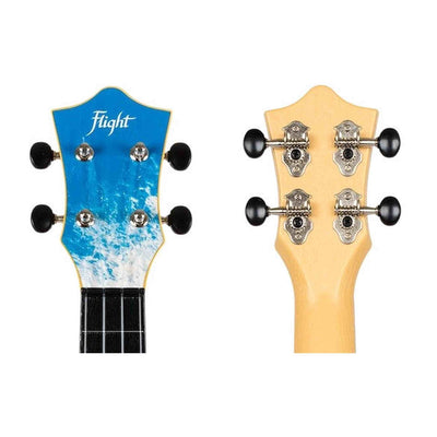 Flight TUS-25 SURF Soprano Ukulele met Linden Top, ABS Body en Aquila Snaren