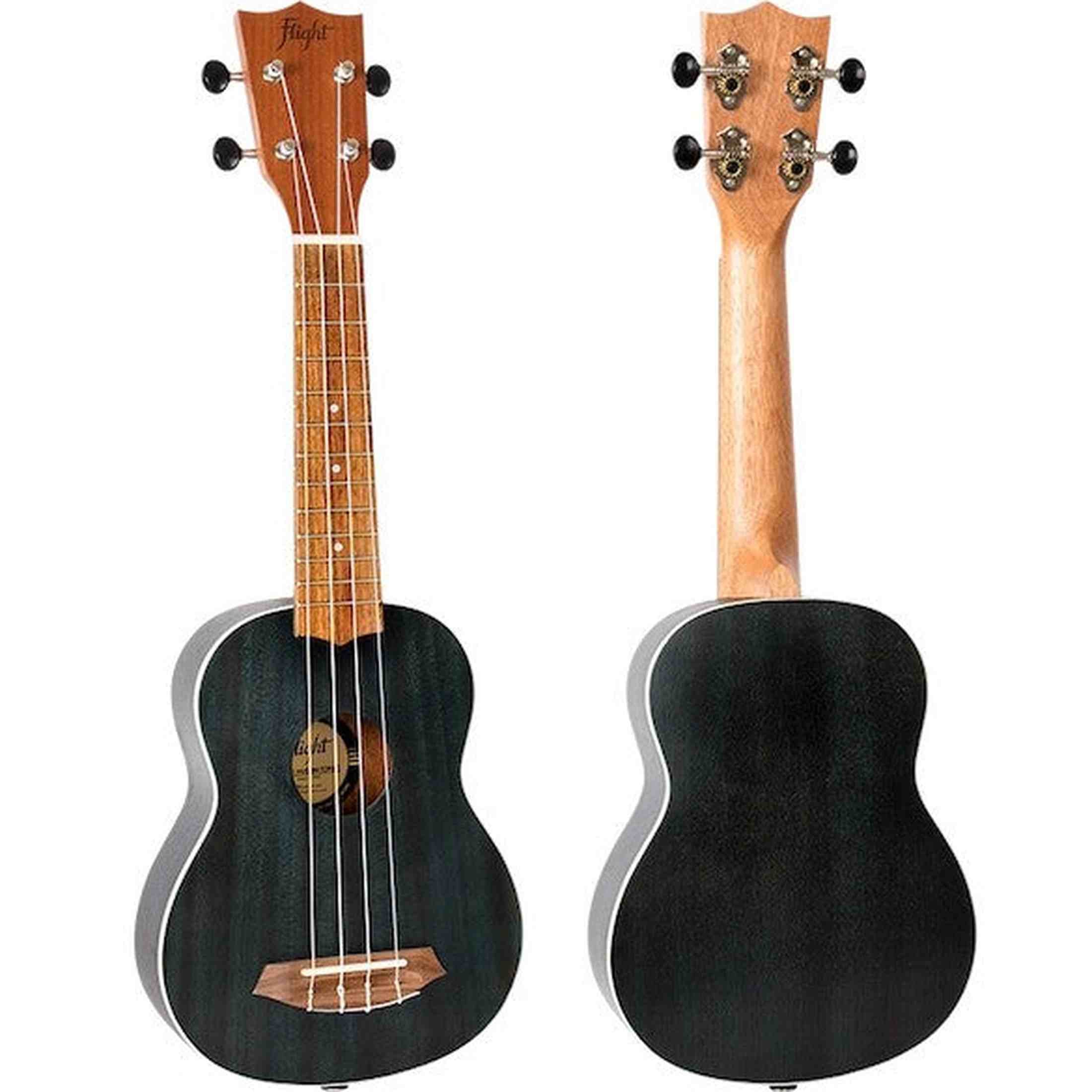 Flight NUS380 Topaz Soprano Ukulele met Sapele Body, Walnut Toets, Bone Topkam en Flight Nylon Snaren