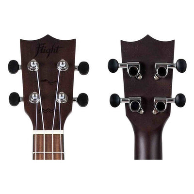 Flight DUC380 Amber Concert Ukulele met Mahogany Body, Bone Topkam en Aquila Nylgut Snaren