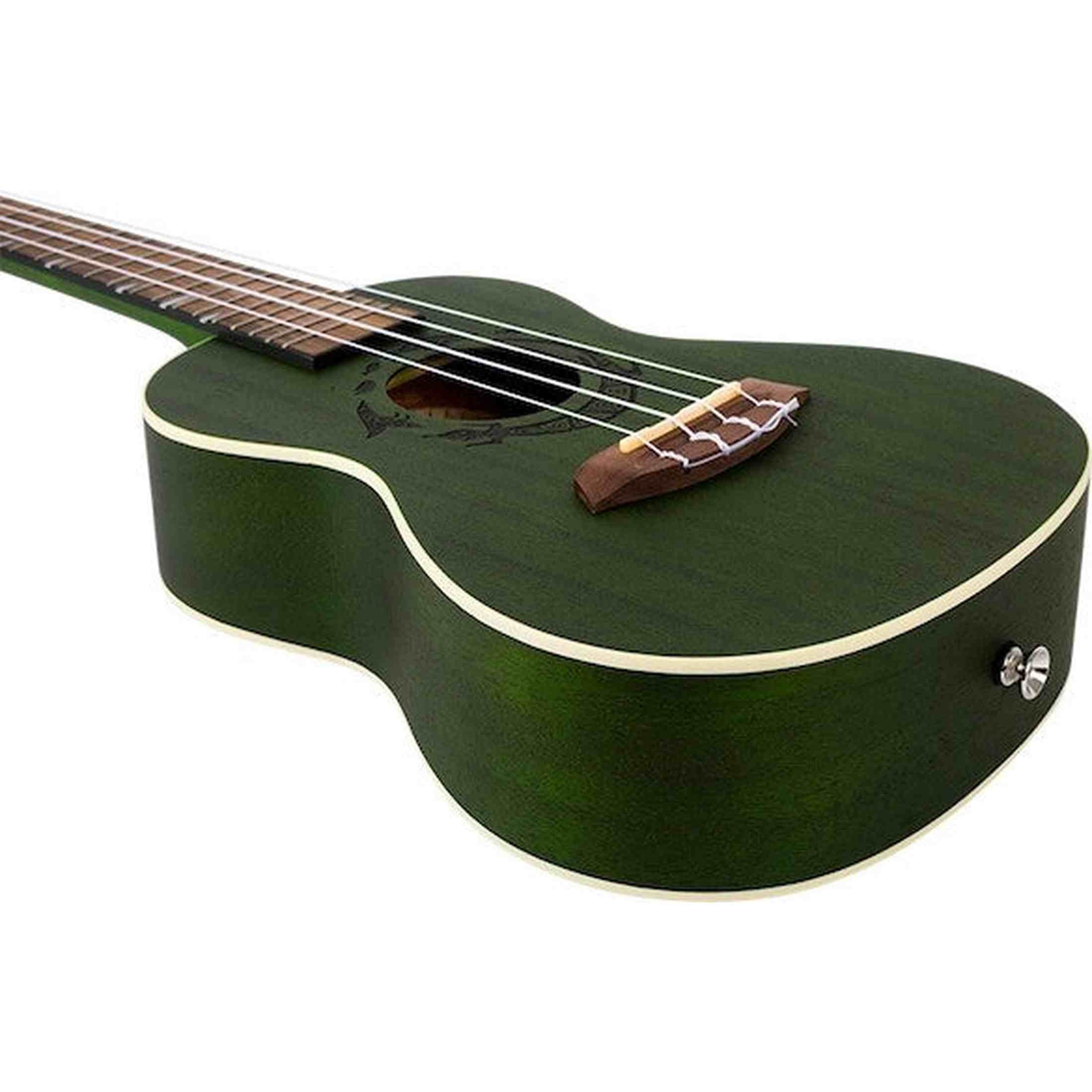 Flight DUC380 Jade Concert Ukulele met Mahogany Body, Bone Topkam en Aquila Nylgut Snaren