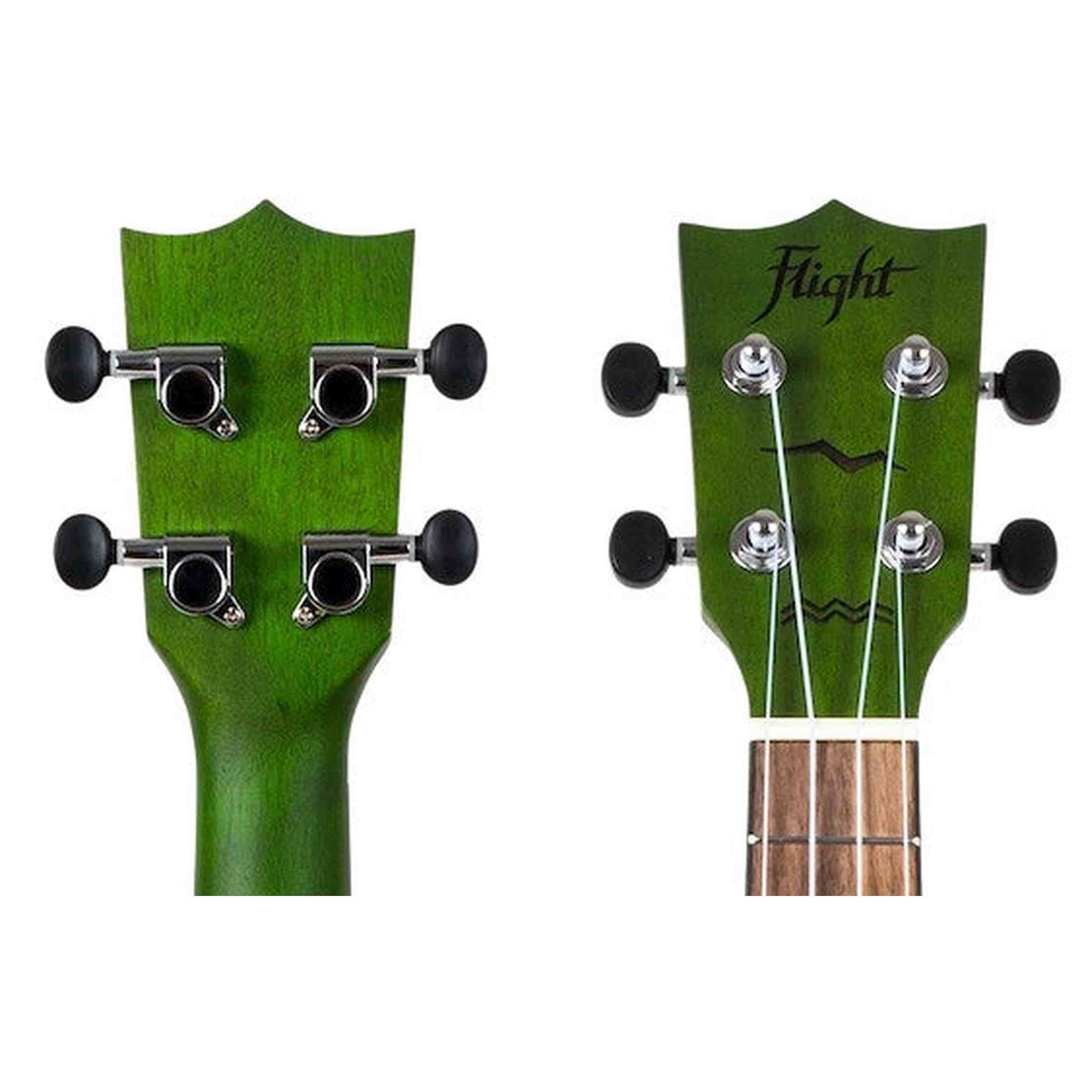 Flight DUC380 Jade Concert Ukulele met Mahogany Body, Bone Topkam en Aquila Nylgut Snaren