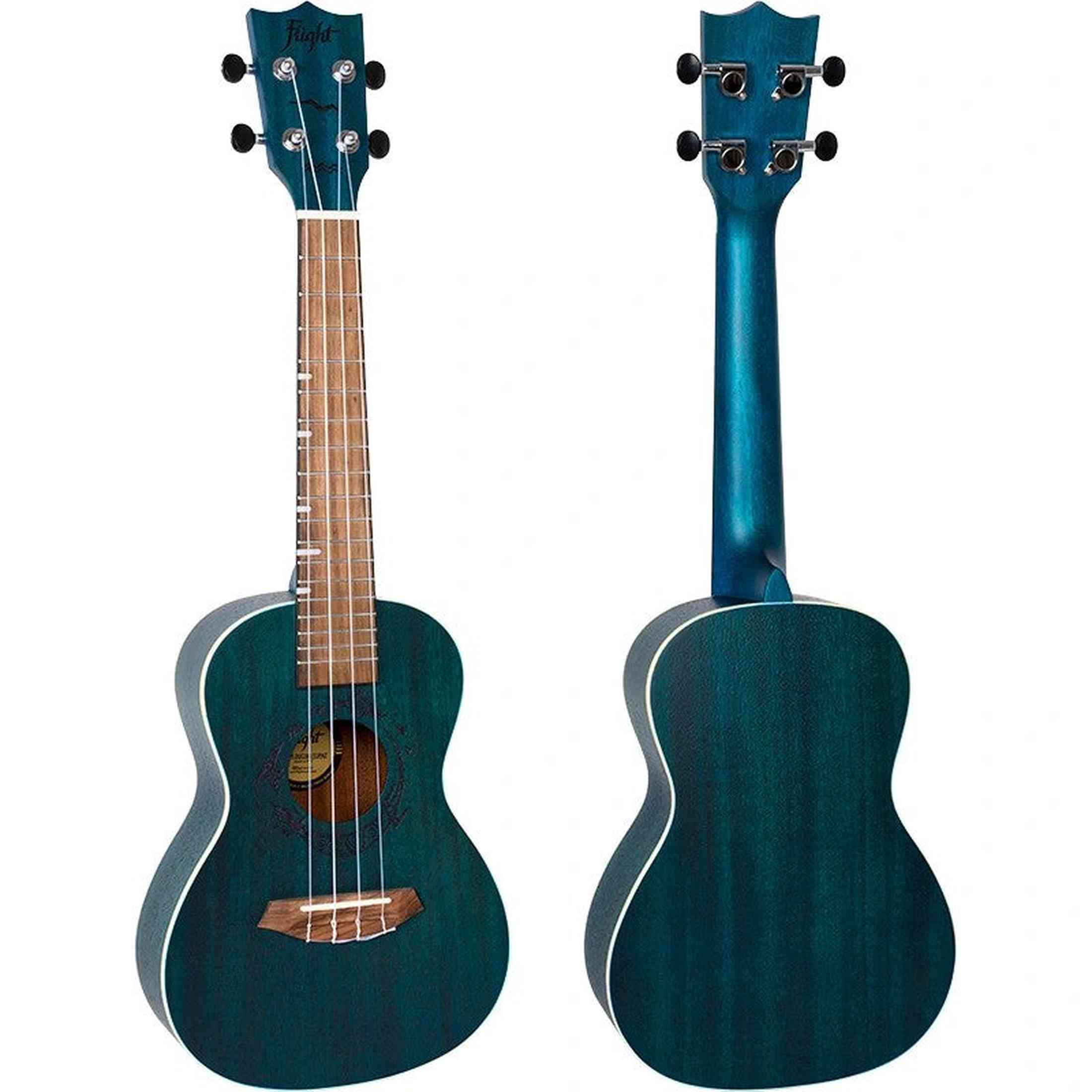 Flight DUC380 Topaz Concert Ukulele met Mahogany Body, Bone Topkam en Aquila Nylgut Snaren