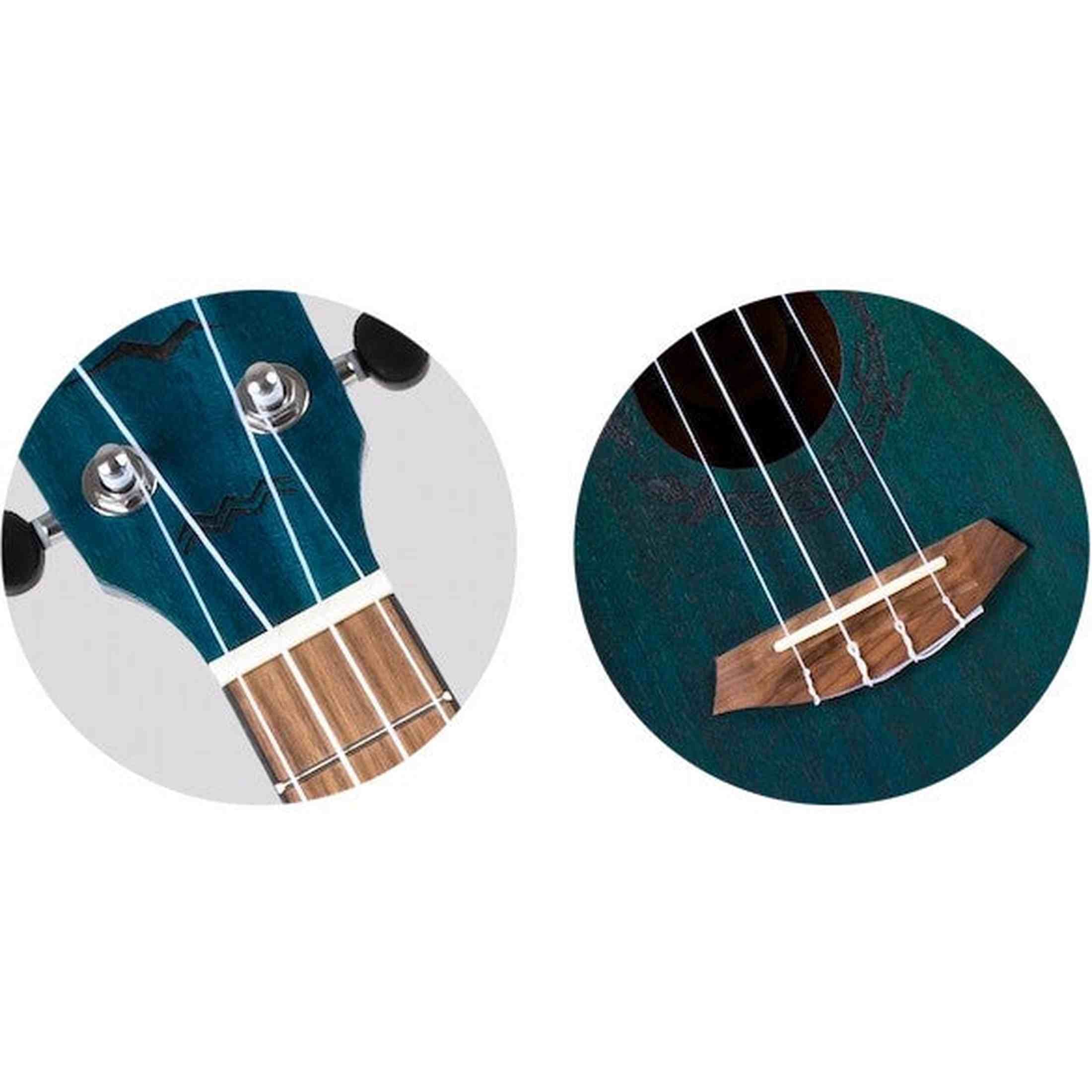 Flight DUC380 Topaz Concert Ukulele met Mahogany Body, Bone Topkam en Aquila Nylgut Snaren