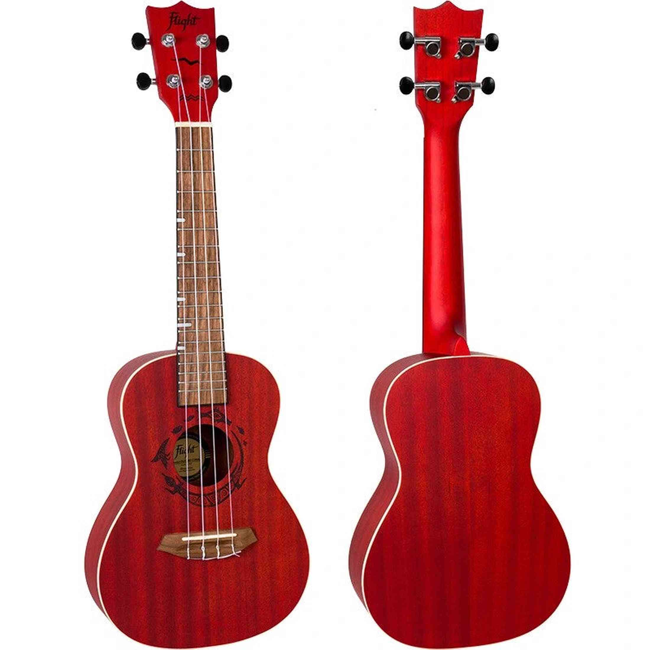 Flight DUC380 Coral Concert Ukulele met Mahogany Body, Bone Topkam en Aquila Nylgut Snaren