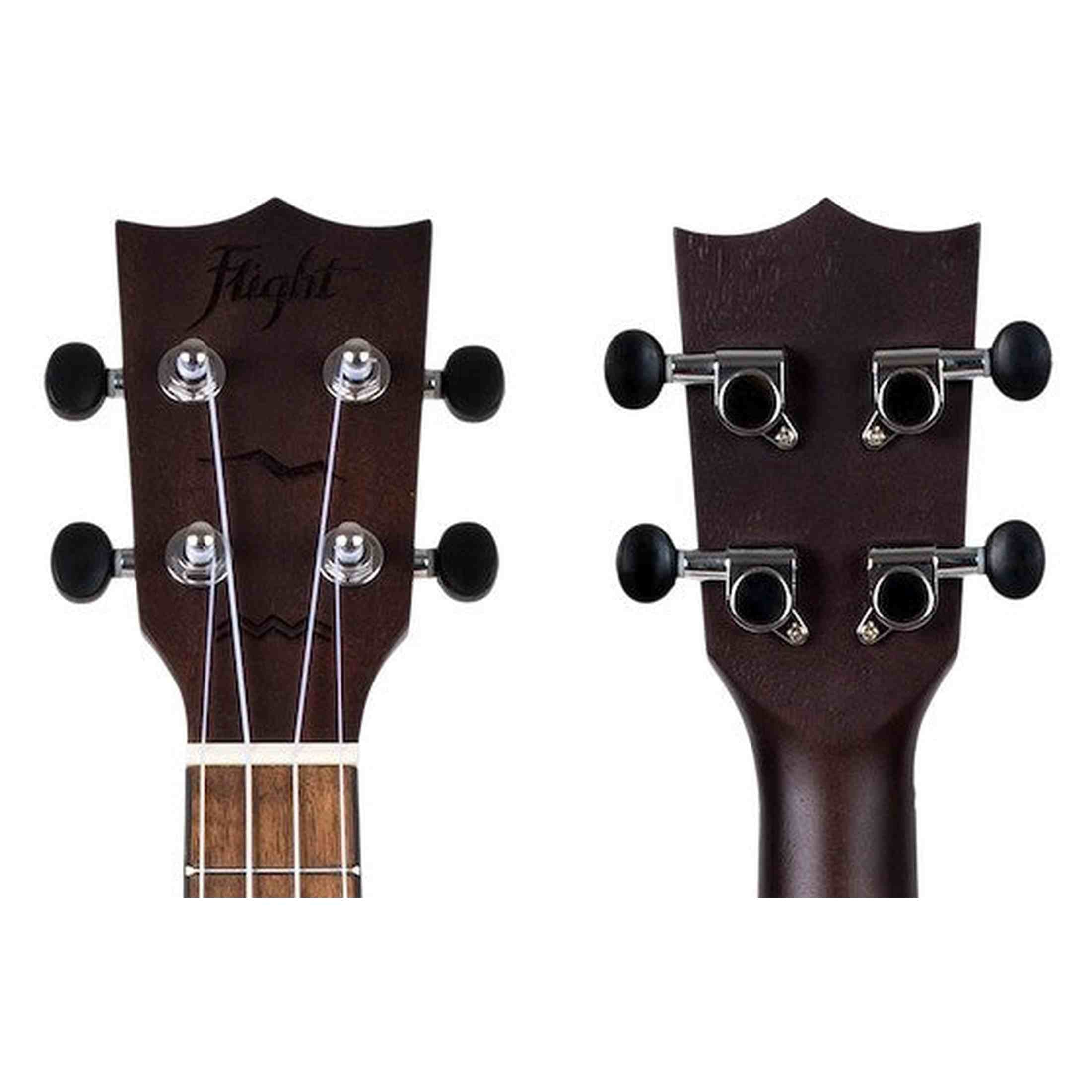 Flight DUC380 CEQ Amber Elektrisch-Akoestische Concert Ukulele met Cutaway, Mahogany Body, Pickup met EQ en Aquila Nylgut Snaren