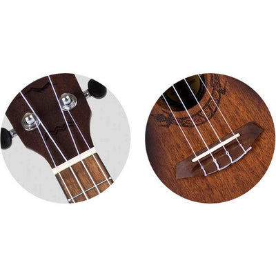 Flight DUC380 CEQ Amber Elektrisch-Akoestische Concert Ukulele met Cutaway, Mahogany Body, Pickup met EQ en Aquila Nylgut Snaren