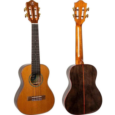 Flight Diana CE Elektrisch-Akoestische Concert Ukulele met Solid Cedar Top, Walnut Body en Double B1U Pickup