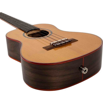 Flight Diana TE Elektrisch-Akoestische Tenor Ukulele met Solid Cedar Top, Walnut Body en Double B1U Pickup
