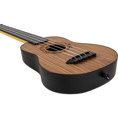 Flight TUSL-50 Soprano Longneck Ukulele Walnut met Walnut Top, ABS Body en Aquila Snaren