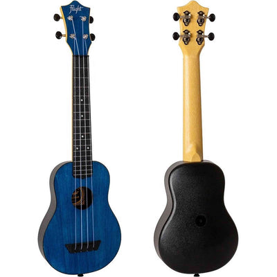Flight TUSL-35 DB Soprano Longneck Ukulele Donkerblauw met Linden Top, ABS Body en Aquila Snaren