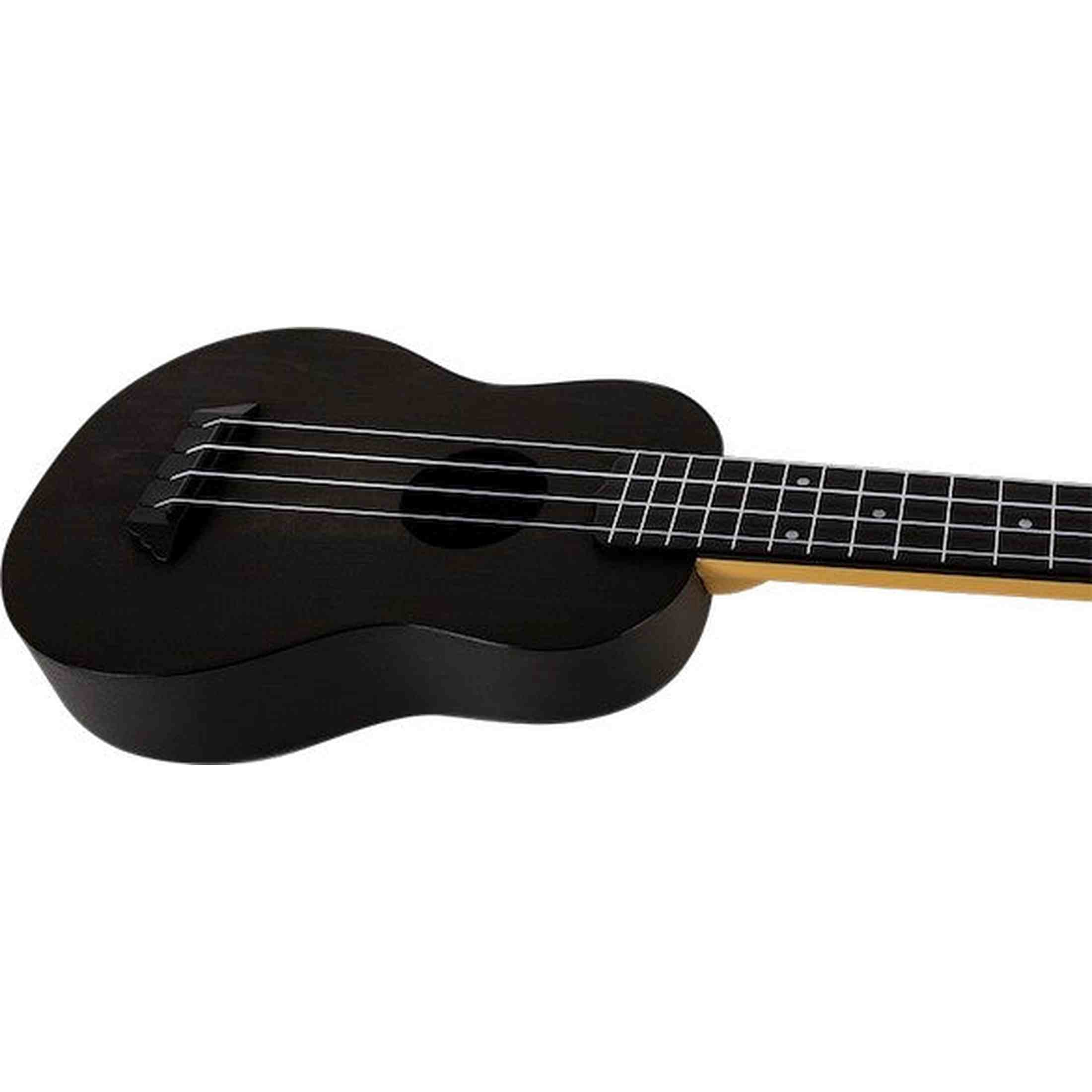 Flight TUSL-35 BK Soprano Longneck Ukulele Zwart met Linden Top, ABS Body en Aquila Snaren