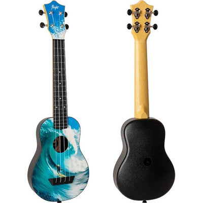 Flight TUSL-25 SURF Soprano Longneck Ukulele met Linden Top, ABS Body en Aquila Snaren
