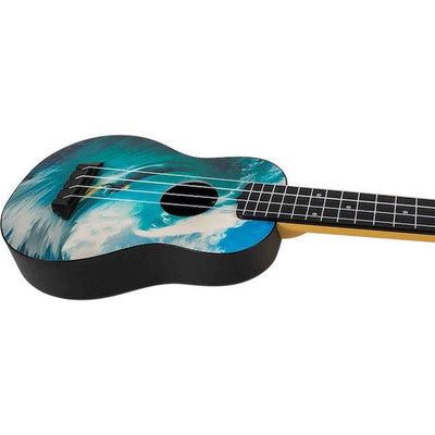 Flight TUSL-25 SURF Soprano Longneck Ukulele met Linden Top, ABS Body en Aquila Snaren