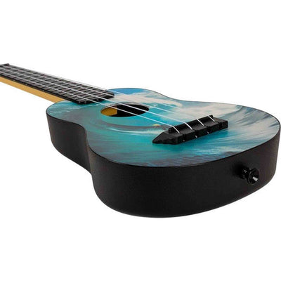 Flight TUSL-25 SURF Soprano Longneck Ukulele met Linden Top, ABS Body en Aquila Snaren