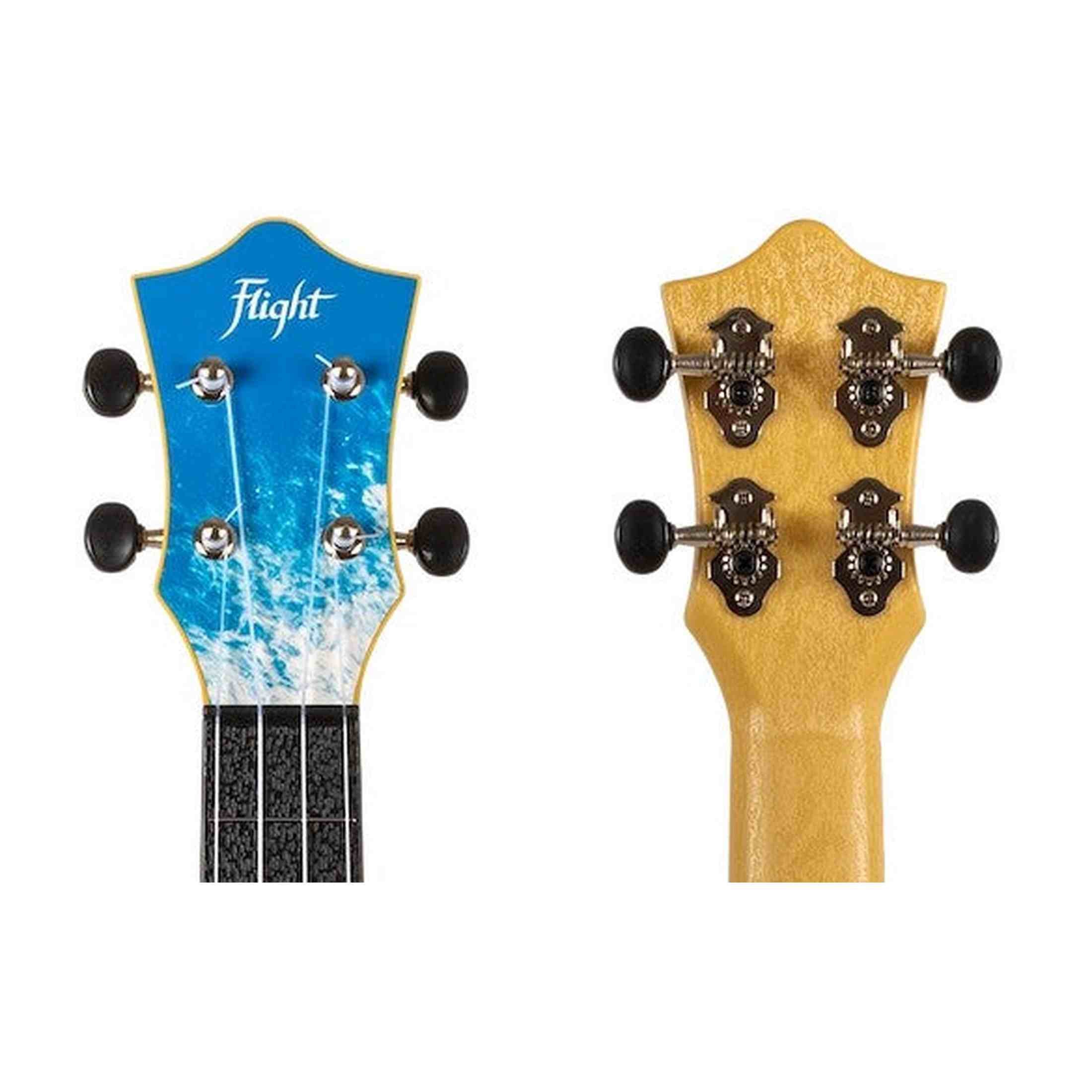 Flight TUSL-25 SURF Soprano Longneck Ukulele met Linden Top, ABS Body en Aquila Snaren