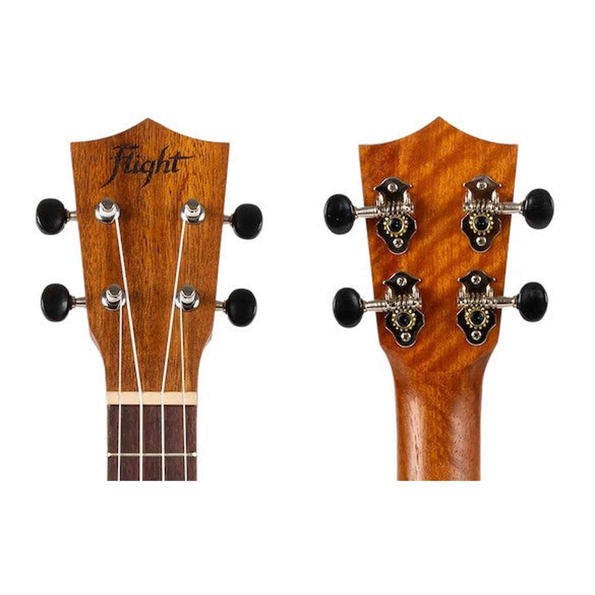 Flight NUS200 Soprano Ukulele met Gelamineerd Teak Body, 38 mm Topkam en Gigbag