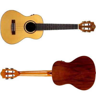 Flight Sophia TE Soundwave Elektrisch-Akoestische Tenor Ukulele met Solid Spruce Top, Walnut Body en Soundwave Effects Systeem