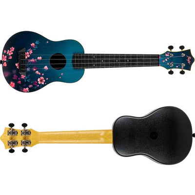 Flight TUSL-32 SAKURA Soprano Longneck Ukulele met Linden Top, ABS Body, Aquila Sugar Snaren en Gigbag