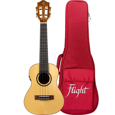 Flight Sophia CE Soundwave Elektrisch-Akoestische Concert Ukulele met Solid Spruce Top, Walnut Body en Soundwave Effects Systeem