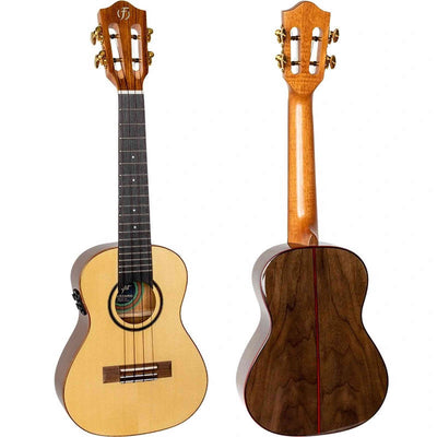 Flight Sophia CE Soundwave Elektrisch-Akoestische Concert Ukulele met Solid Spruce Top, Walnut Body en Soundwave Effects Systeem