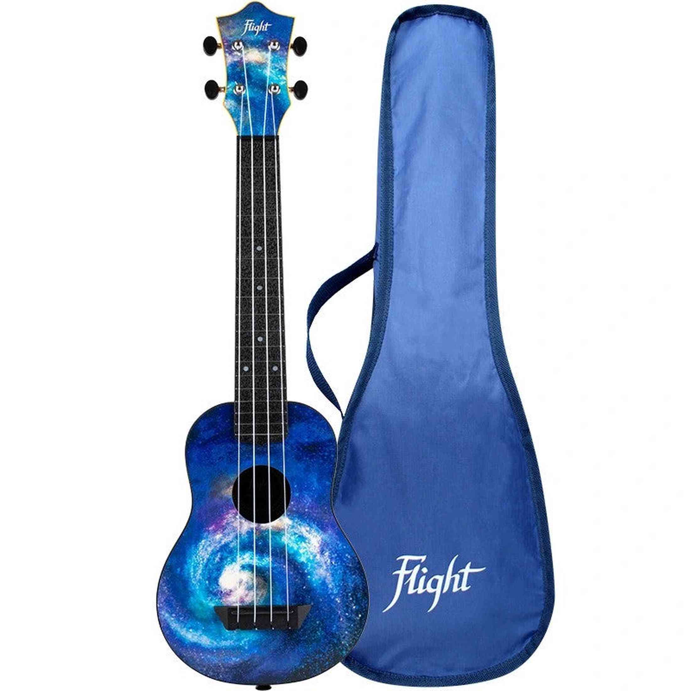 Flight TUSL-40 SPACE Soprano Longneck Ukulele met Linden Top, ABS Body en Aquila Snaren