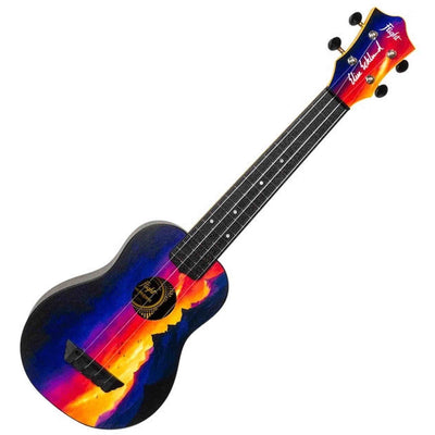 Flight TUSL-EE Sunset Elise Ecklund Signature Soprano Longneck Ukulele met Linden Top, ABS Body en Aquila Sugar Snaren