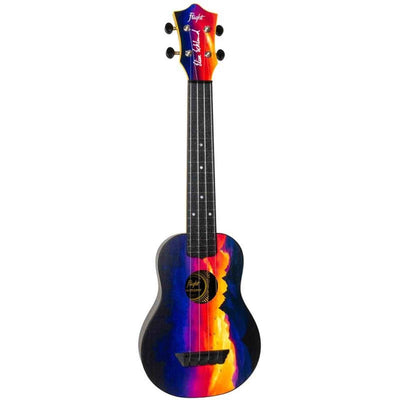 Flight TUSL-EE Sunset Elise Ecklund Signature Soprano Longneck Ukulele met Linden Top, ABS Body en Aquila Sugar Snaren