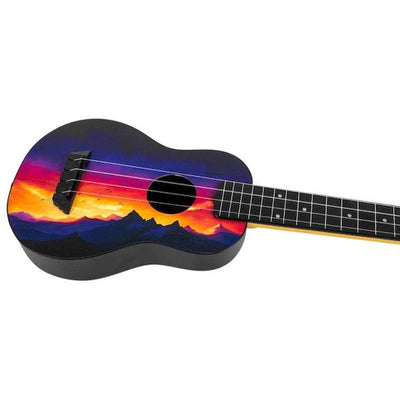 Flight TUSL-EE Sunset Elise Ecklund Signature Soprano Longneck Ukulele met Linden Top, ABS Body en Aquila Sugar Snaren