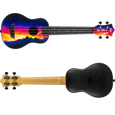 Flight TUSL-EE Sunset Elise Ecklund Signature Soprano Longneck Ukulele met Linden Top, ABS Body en Aquila Sugar Snaren