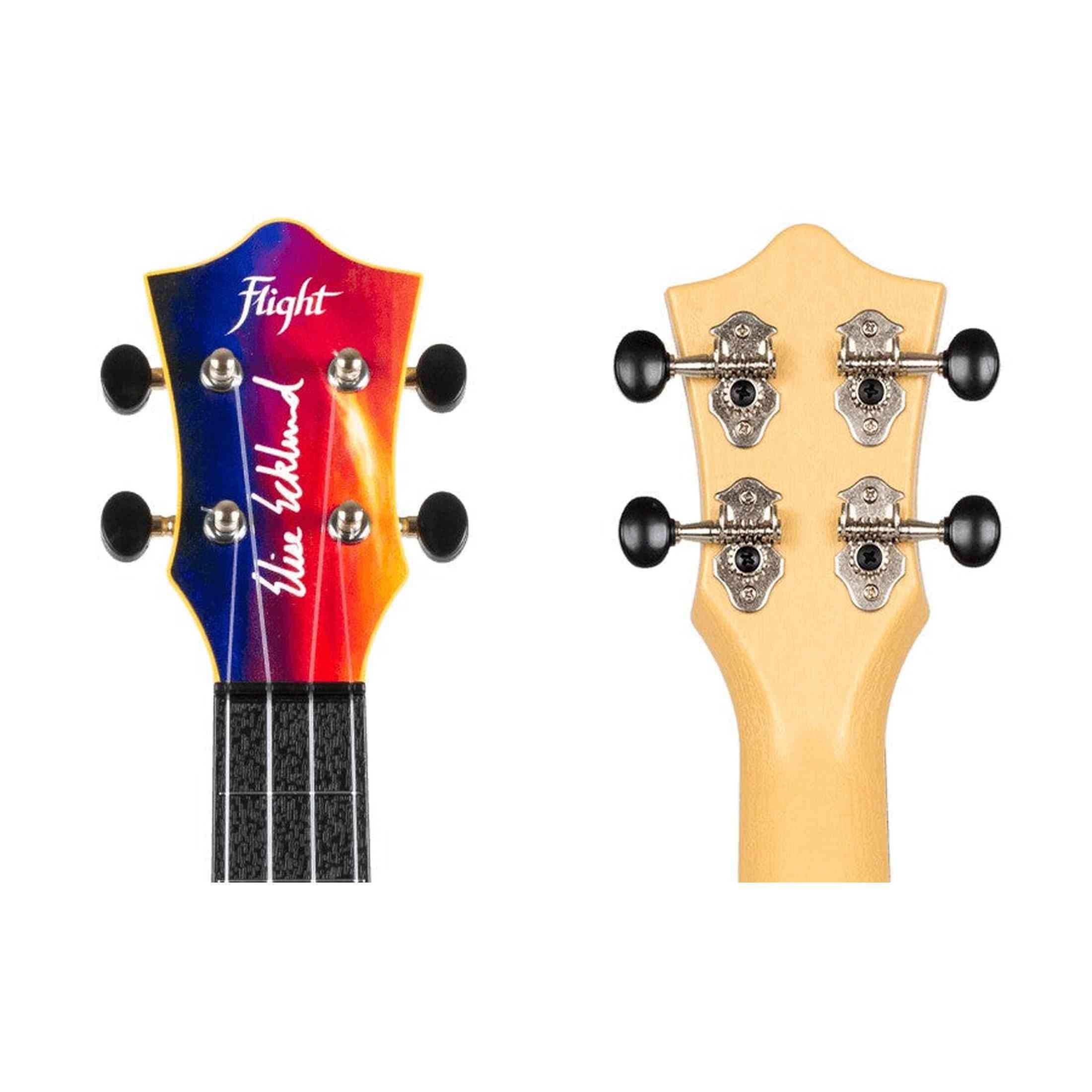 Flight TUSL-EE Sunset Elise Ecklund Signature Soprano Longneck Ukulele met Linden Top, ABS Body en Aquila Sugar Snaren