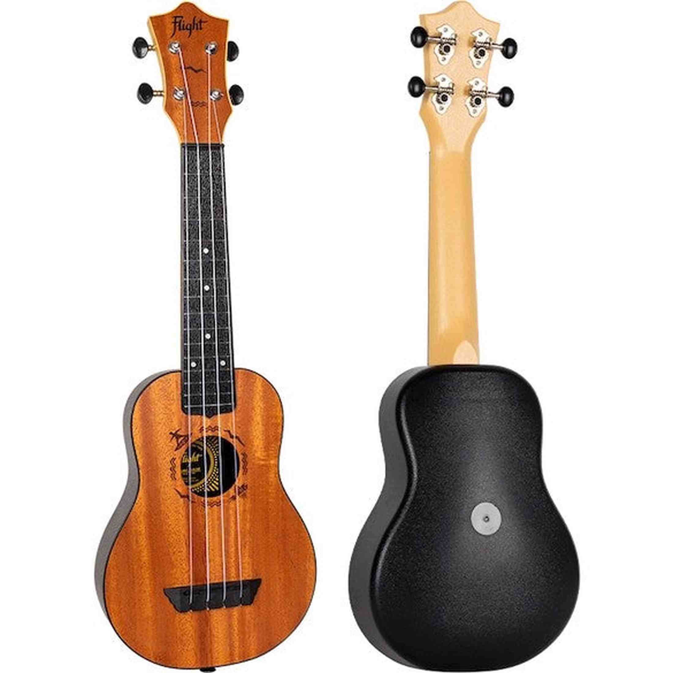 Flight TUS-53 MAH Soprano Ukulele Mahogany met Gelamineerde Mahonie Top, ABS Body en Aquila Super Nylgut Snaren