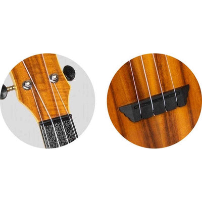 Flight TUS-55 ACACIA Soprano Ukulele met Gelamineerde Acacia Top, ABS Body en Aquila Super Nylgut Snaren