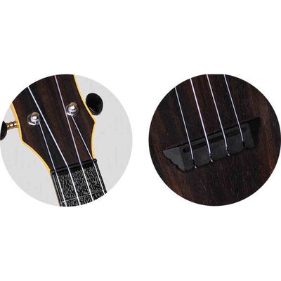 Flight TUS-55 AMARA Soprano Ukulele met Gelamineerde Amara Top, ABS Body en Aquila Super Nylgut Snaren